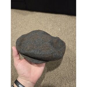 Vintage Newsboy Cap 70s 80s Brown Gray Plaid Wool 8 Panel Baker Boy Snap  Hat‎